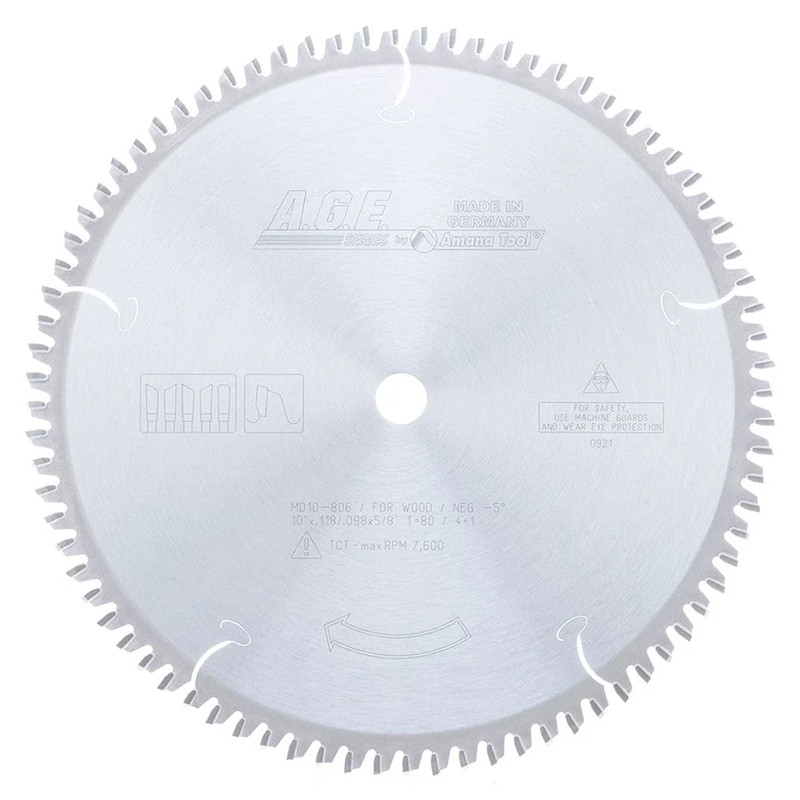 10"X 80T Heavy Miter 4+1 Blade, 5/8" Bore